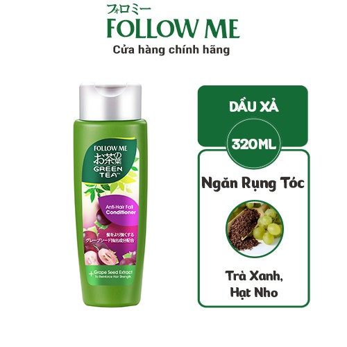 Dầu Xả Follow Me Trà Xanh Chiết Xuất Hạt Nho - Ngăn Ngừa Rụng Tóc - 320ml