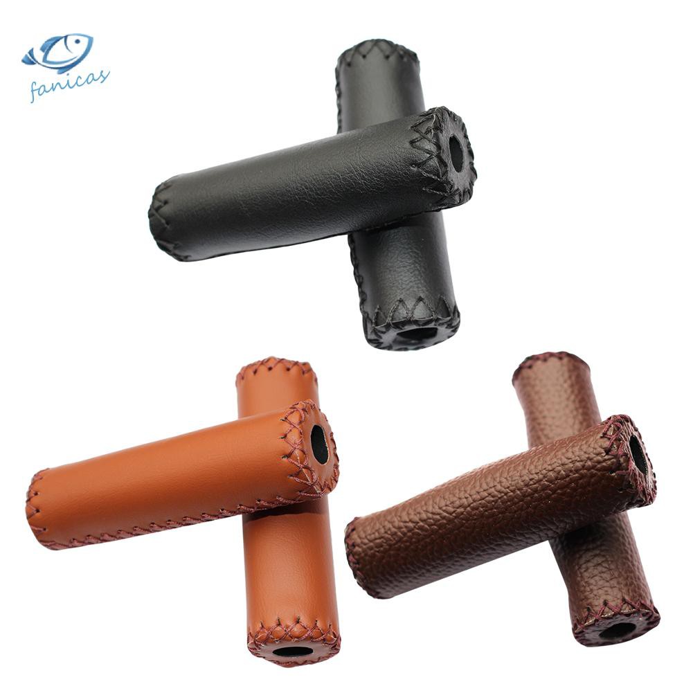1 Cặp Vỏ Bọc Tay Lái Xe Đạp Bằng Da Pu Chống Trượt