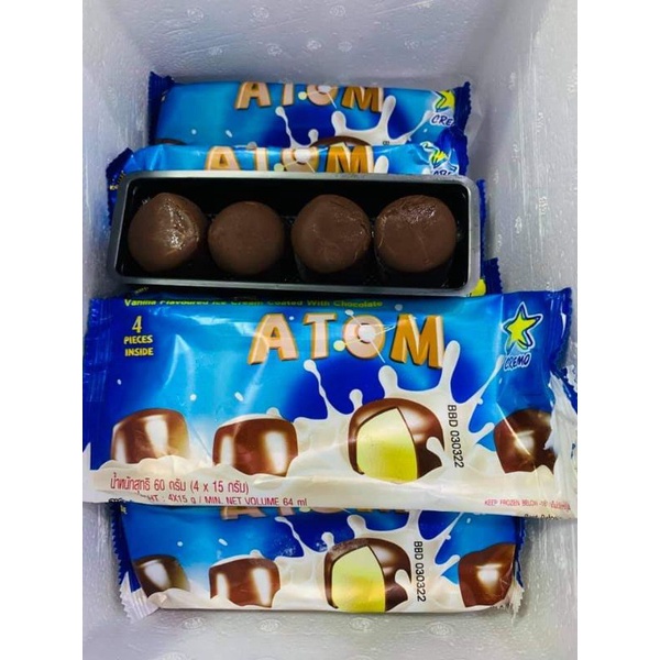 Kem Atom Cremo Vani Bọc Socola Thái Lan 4 viên x 15g