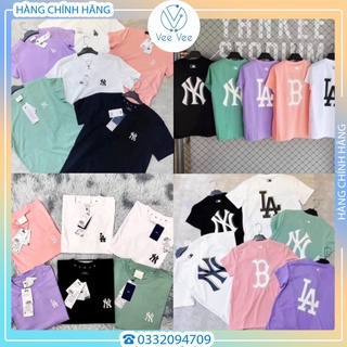 Áo thun tshirt mlb basic logo korea - áo thun cổ tròn unisex nam nữ - hàng có sẵn