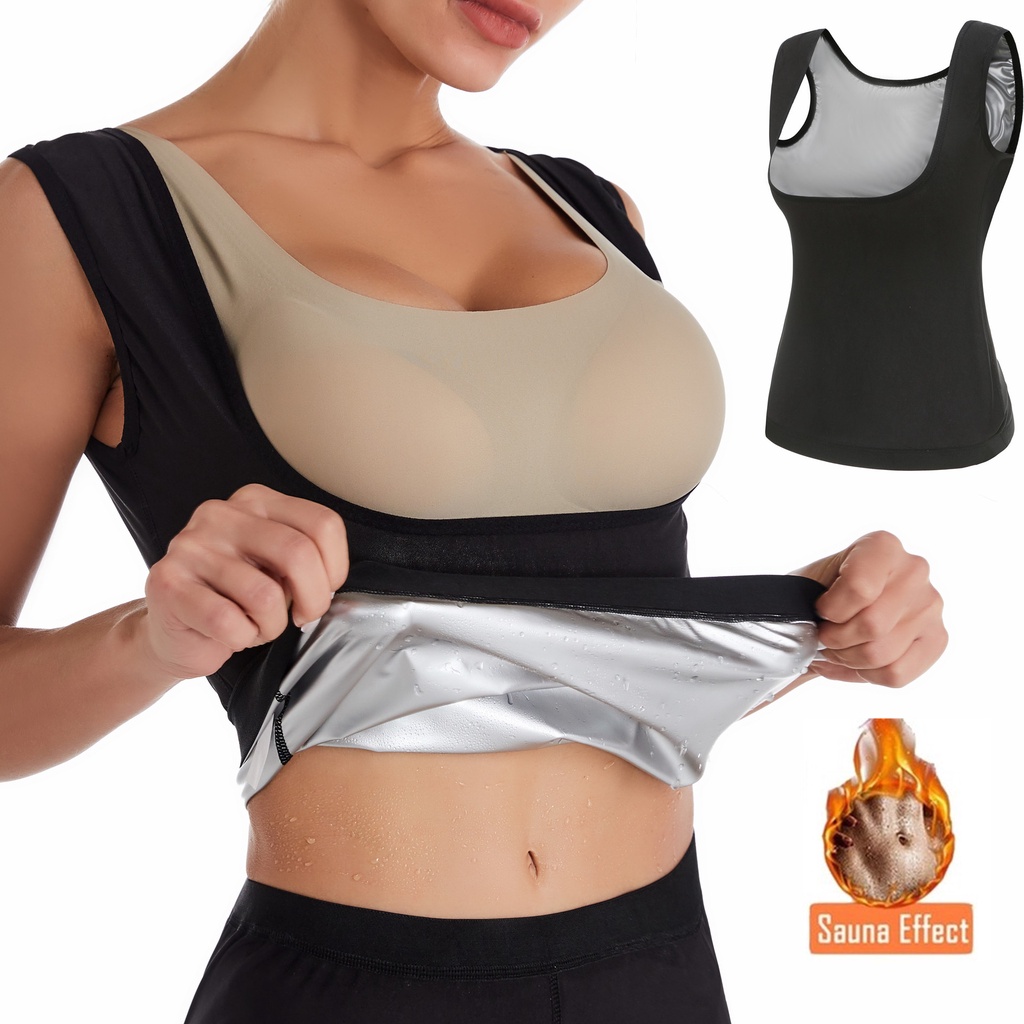 [Tráng Bạc Full] Áo Sinh Nhiệt Hở Ngực Phủ Bạc Nano Hỗ Trợ Giảm Cân, Đổ Mồ Hôi, Đốt Cháy Mỡ Bụng Big size