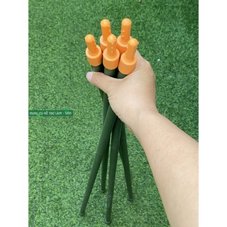 Combo 5 ống thép bọc nhựa có đầu nối dài phi 16x90cm đầu nối màu cam