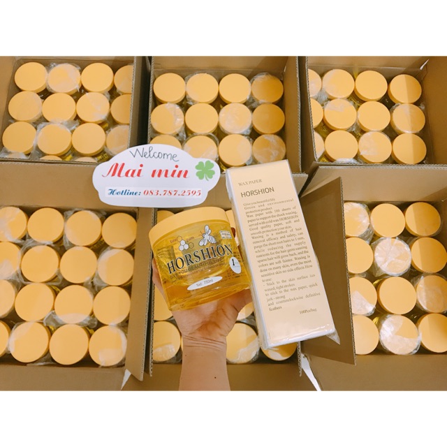 combo Wax Lạnh Tẩy Lông Horshion và giấy nhám tặng que gạt gell