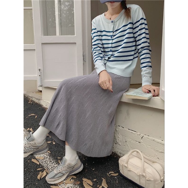 Chân váy len dài siêu Hàn Quốc nhiều màu