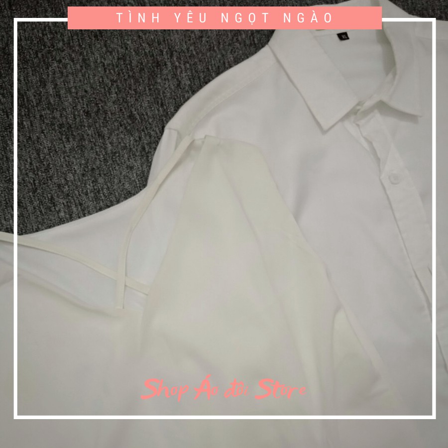 Bộ áo váy sơ mi cặp, đồ đôi nam nữ dễ thương, chất đẹp để chụp hình cưới, đi du lịch