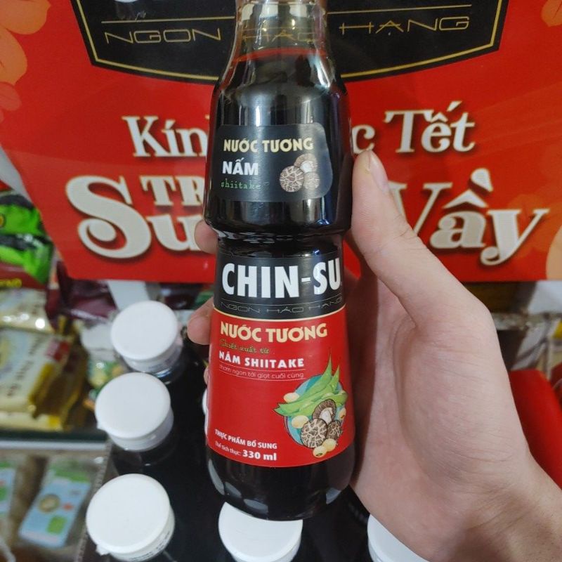 Nước tương nấm Shiitake Chinsu chai 300 ml