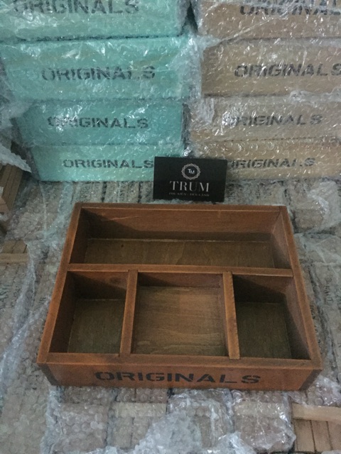 Hộp gỗ Originals Nhiều Ngăn - Phụ kiện trang trí tiểu cảnh