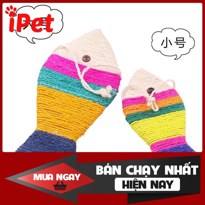Bàn Cào Móng Dây Thừng Hình Con Cá Cho Mèo - iPet Shop 0