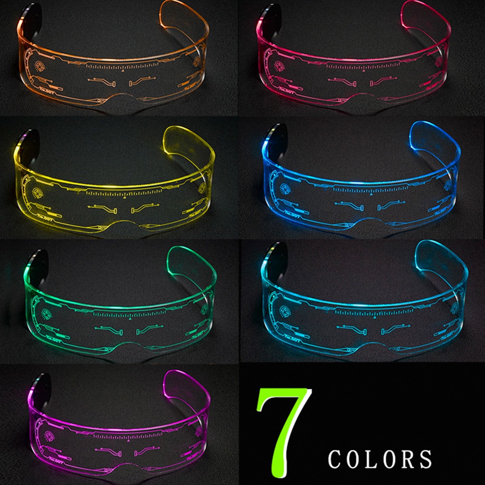 Mắt Kính Có Đèn LED Dùng Hóa Trang Halloween / Giáng Sinh