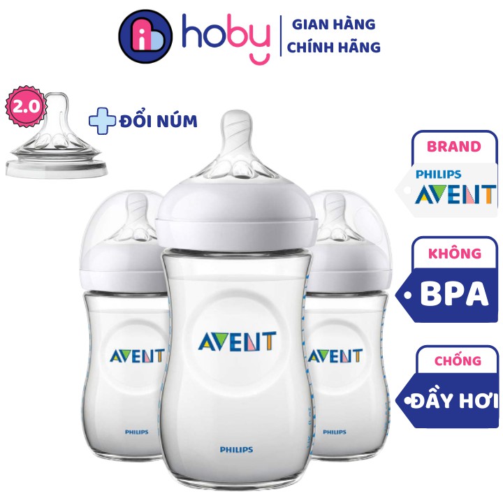 Bình sữa cho bé PHILIPS AVENT 125ml/260ml/330ml [Hỗ trợ đổi núm] - Bình sữa cho trẻ sơ sinh PP không BPA