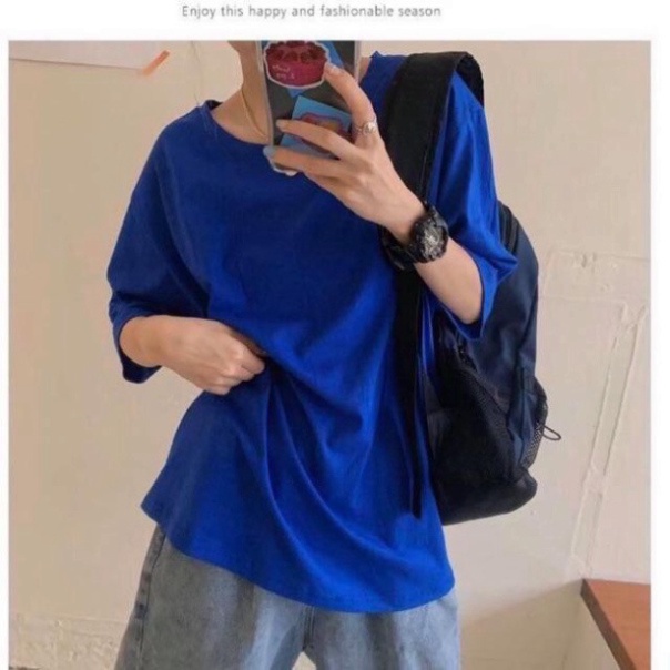 Áo Thun Trơn Tay Lỡ Cotton TTL01 cao cấp - Áo phông trơn nam nữ tay lỡ form rộng oversize < 65kg | BigBuy360 - bigbuy360.vn