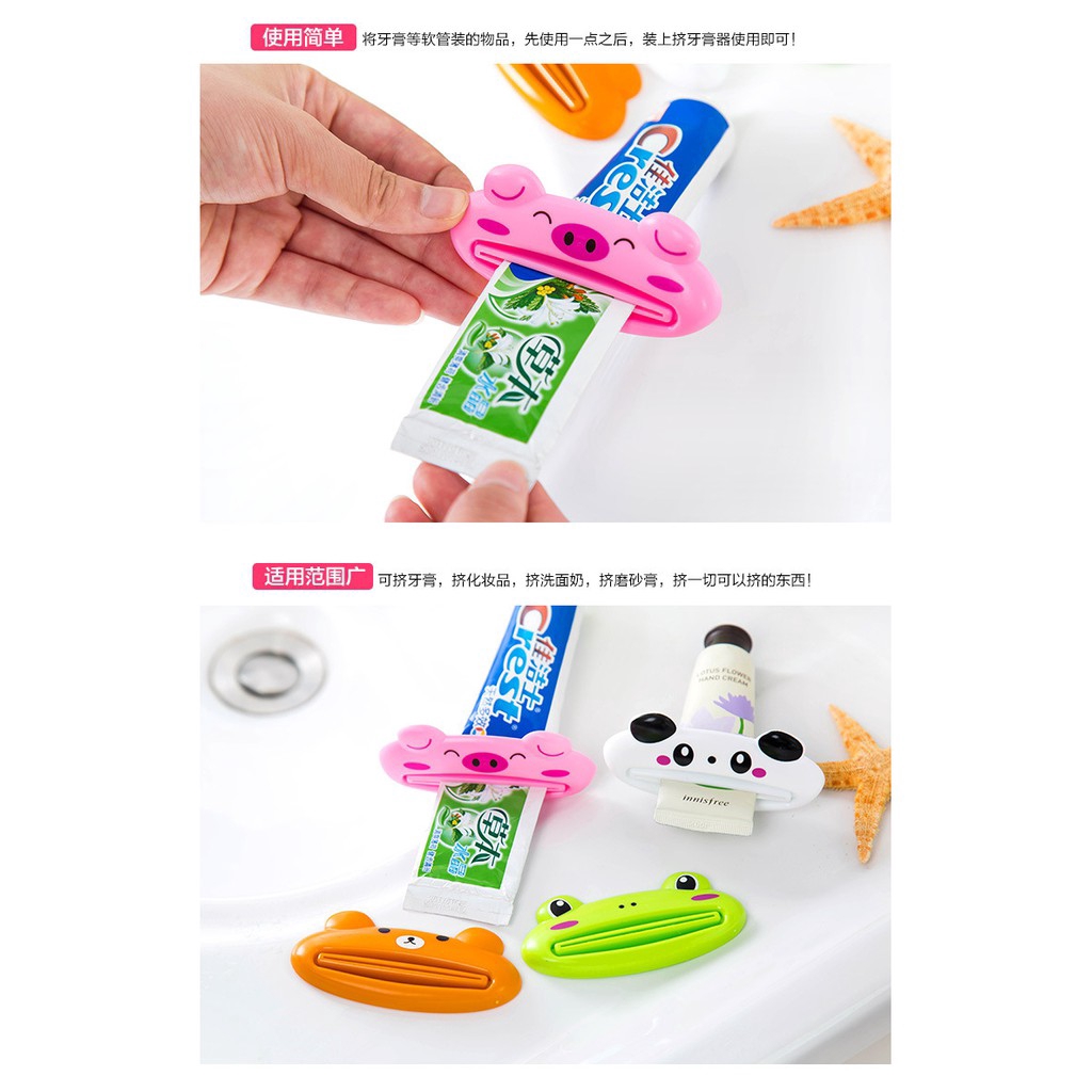 MOLAMGO Dụng cụ ép tuýp kem họa tiết hoạt hình dễ thương