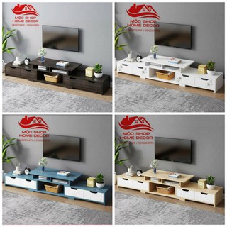 (Hàng sẵn) Tủ tivi, tủ kệ tivi phòng khách A1966 (120-190)*30*36cm gỗ MDF 12mm chống thấm