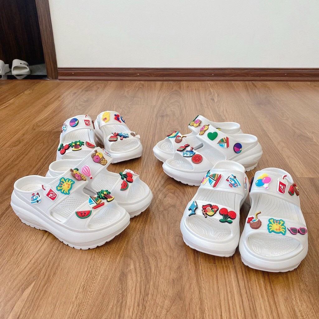 Dép Crocs 2 quai đế cao 5cm