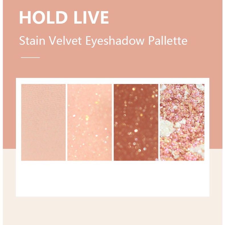 Bảng Mắt HOLD LIVE Terrazzo 4 ô Màu Stain Velvet Eyeshadow Pallette