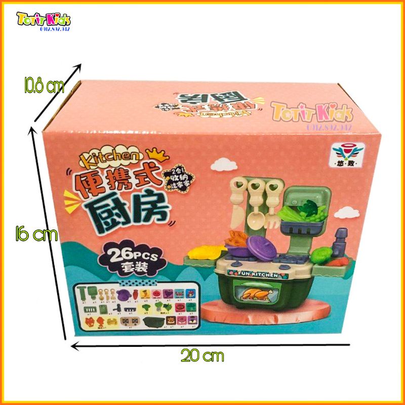 BỘ ĐỒ CHƠI NẤU ĂN, ĐỒ CHƠI NHÀ BẾP CHO BÉ, NHỰA NGUYÊN SINH, AN TOÀN