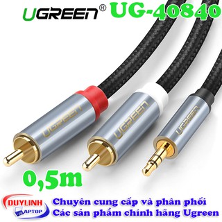 Cáp audio 3.5mm to av hoa sen dài 0.5m ugreen 40840 vỏ nhôm