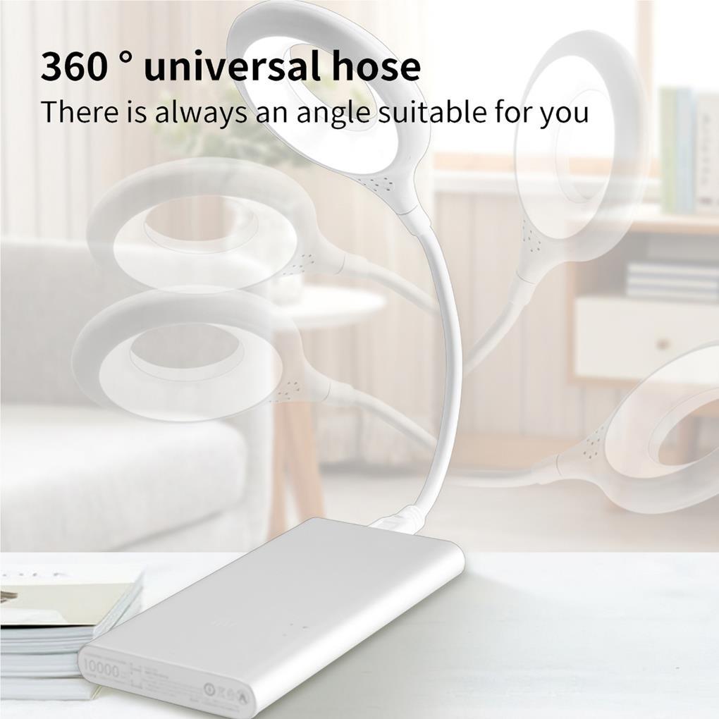 Đèn Đọc Sách Để Bàn 12 LED Sạc Cổng USB Có Thể Điều Chỉnh Góc Độ