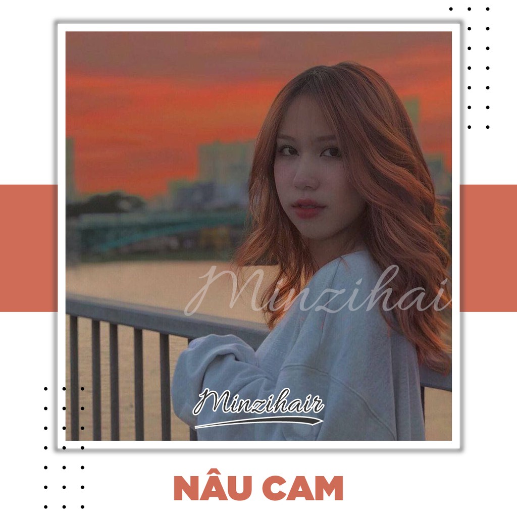 Nhuộm Tóc Màu Nâu Cam - Lên Từ NỀN NÂU - Tặng Trợ Dưỡng | Minzihair | BigBuy360 - bigbuy360.vn