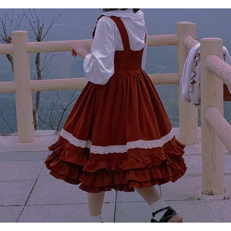 YAS0357-Váy Lolita retro JSK Tiny Garden