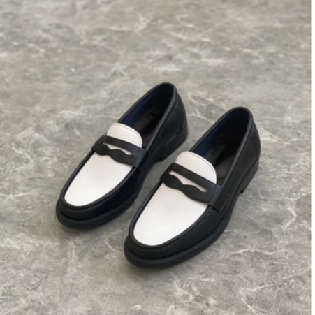 Penny Loafer Black White giá rẻ, giày lười nam Local Shoes kiểu dáng Modern