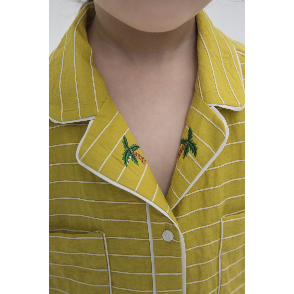 Áo sơ mi viền trắng bé gái IVY moda MS 16G0740