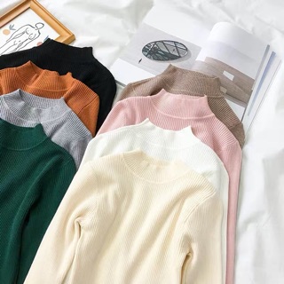 Áo len thấp cổ nhiều màu