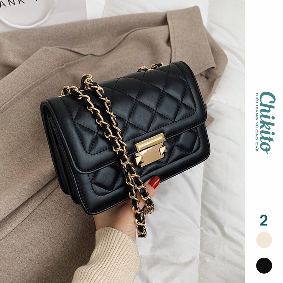 CHIKITO | ❤️ ẢNH THẬT - LOẠI 1 ❤️ TÚI XÁCH NỮ VÂN Ô THOI KIỂU ĐƠN GIẢN SANG TRỌNG - TÚI XÁCH DA QUẢNG CHÂU CAO CẤP