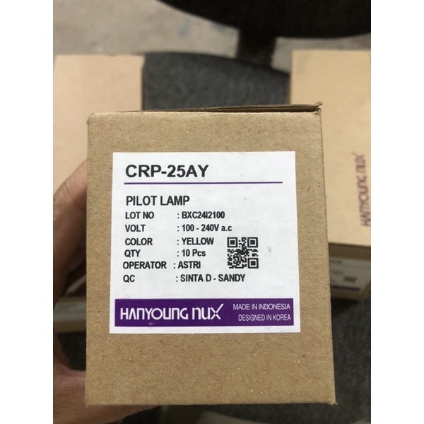 Đèn báo pha, đèn báo tủ điện LED Hanyoung NUX CRP-25AY