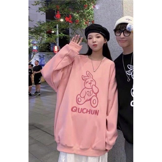 Áo Sweater Nỉ Thỏ GUCHUN Form Rộng Tay Phồng - Áo Nỉ Nam Nữ Nhiều Màu