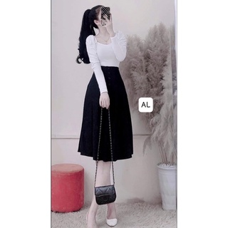 sét áo tay phồng , chân váy xoè