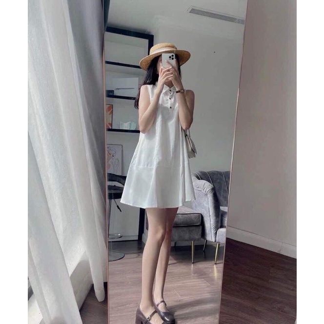 Váy cổ bẻ cài cúc 4 màu HS6