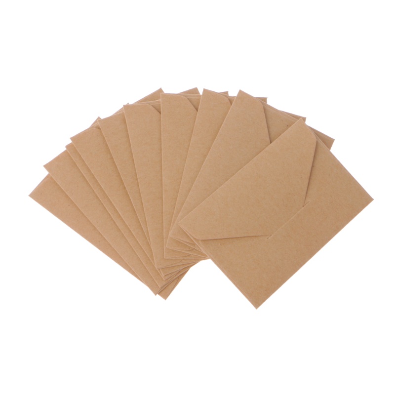 Set 50 Phong Bì Giấy Phong Cách Vintage Châu Âu Dùng Làm Quà Tặng 10.5x6.8cm