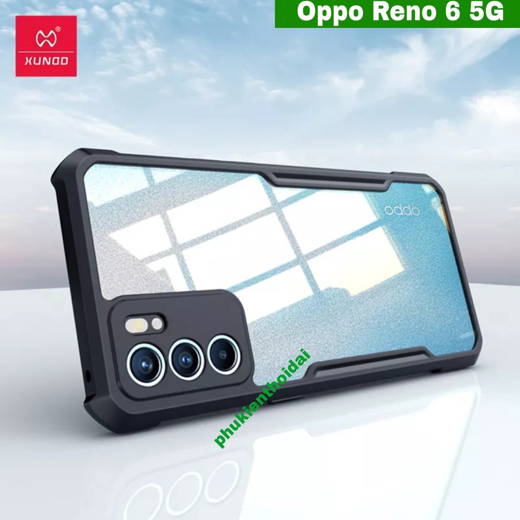 Ốp lưng Oppo Reno 6 5G hiệu Xundd lưng trong viền màu thời trang cao cấp chống sốc siêu bền