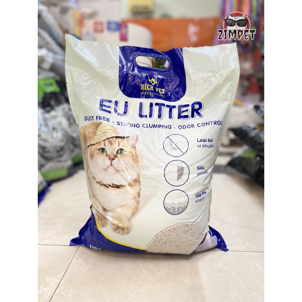 Cát vệ sinh cao cấp siêu vón Richcat EU 8kg