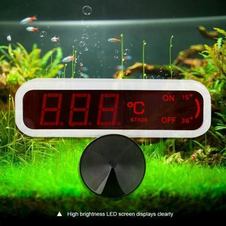 Led Digital Fish Tank Thermometer Water Temperature Measuring Us Plug