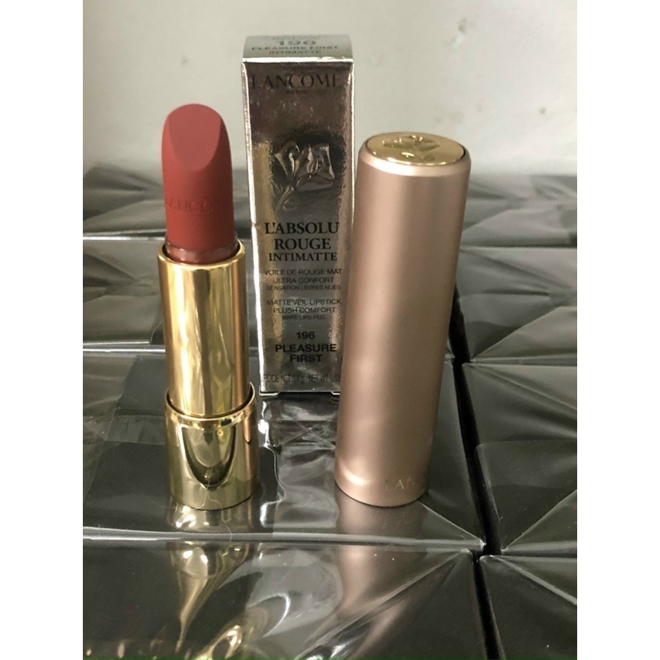 Son Lì Lancome L'Absolu Rouge Intimatte màu 196 Pleasure First ( Phiên Bản Mới Nhất ) màu Đỏ Cam Gạch.
