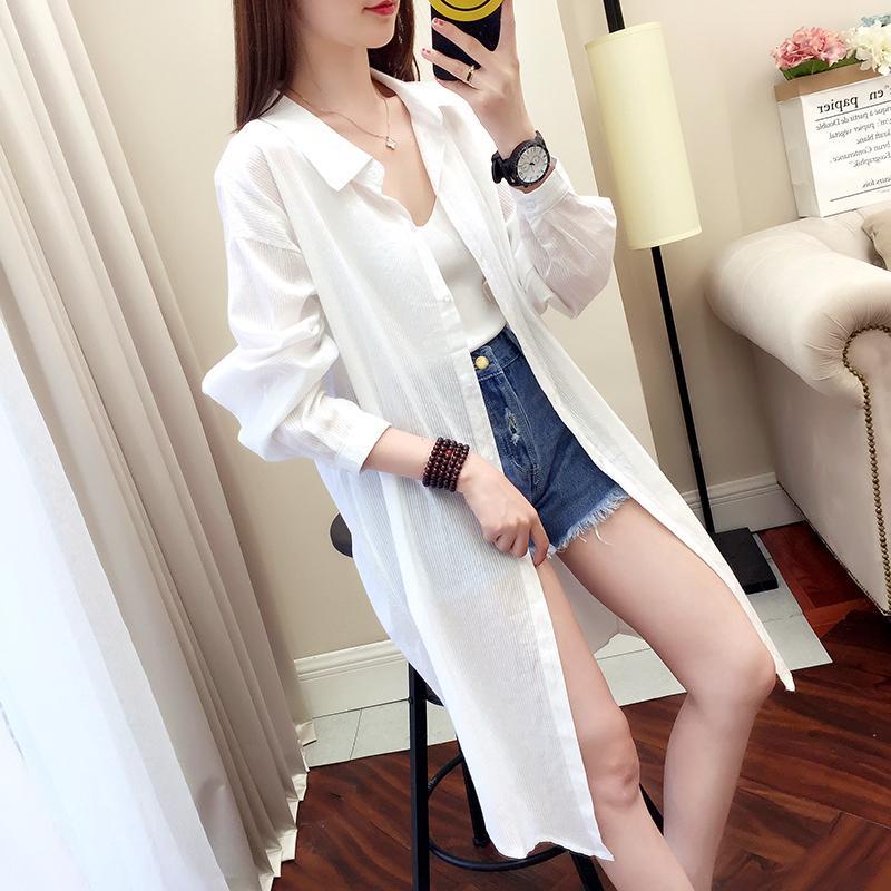 Áo Khoác Sơ Mi Cardigan Mỏng Dáng Rộng Tay Dài Chống Nắng Phong Cách Mới Mùa Hè Cho Nữ I3SI