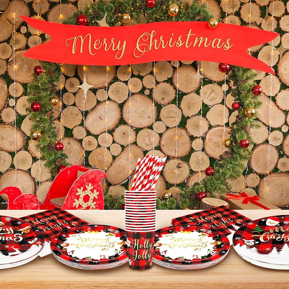 Bộ Cốc Giấy Dùng Một Lần Chủ Đề Giáng Sinh Mới