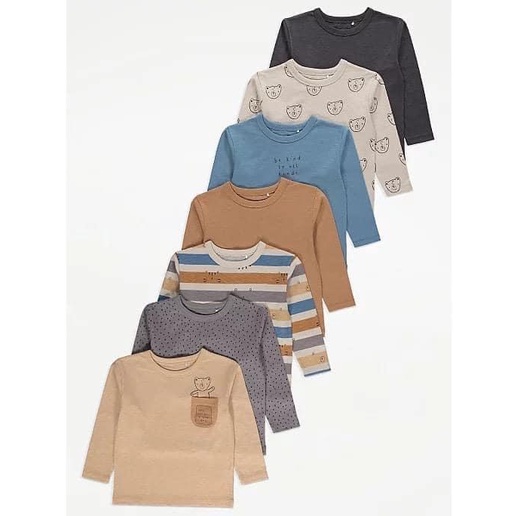 Set 7 áo cotton bé trai George