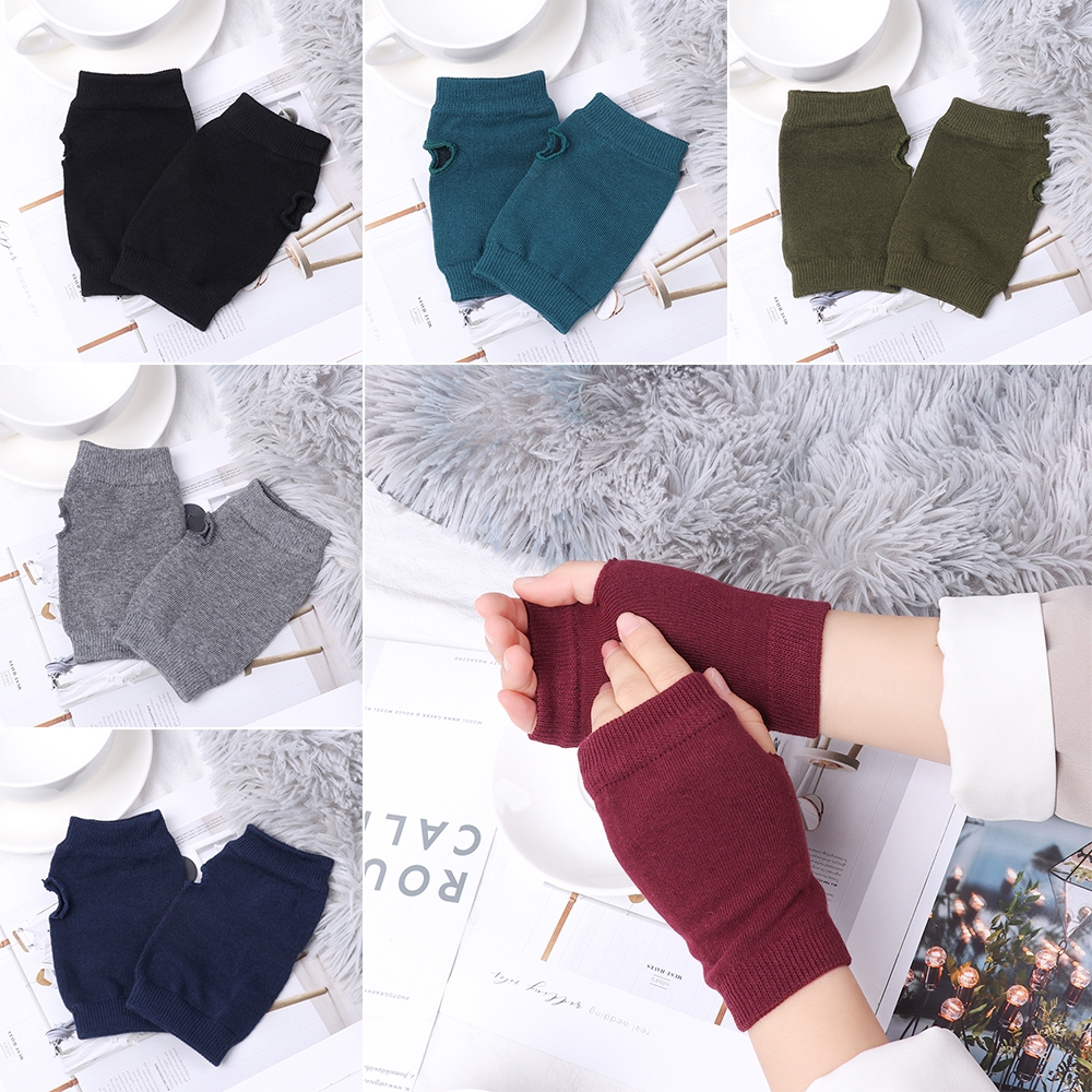 Găng tay len xù hở ngón thời trang cho nữ