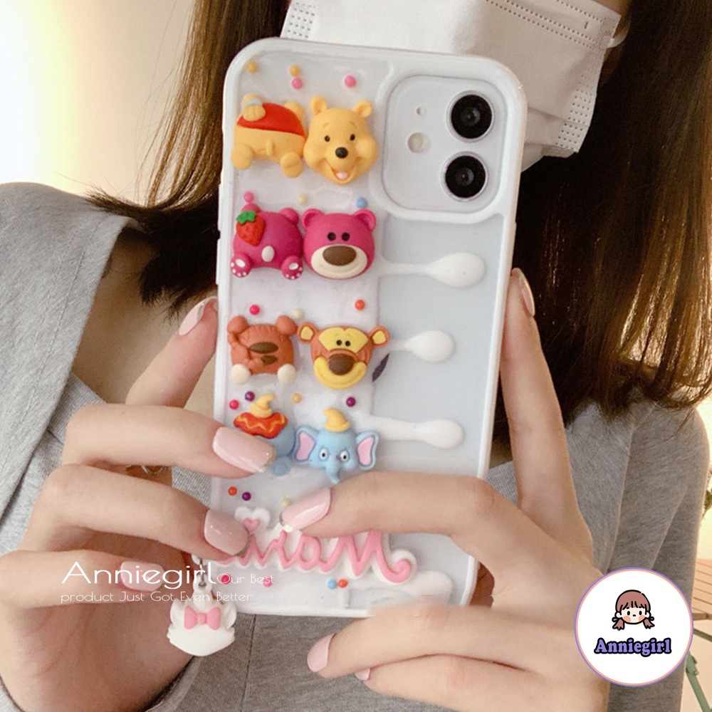 Ốp điện thoại tpu mềm hình gấu pooh 3D chống sốc cho iPhone 12 11 Pro Max X Xs Max Xr 8 7 Plus | BigBuy360 - bigbuy360.vn