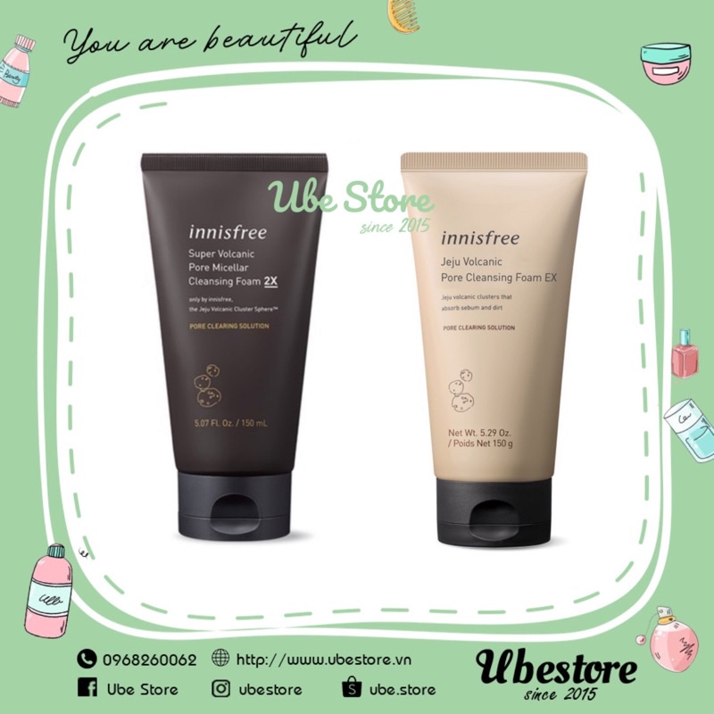 SỮA RỬA MẶT ĐẤT SÉT NÚI LỬA INNISFREE VOLCANIC PORE CLEANSING FOAM 150ML