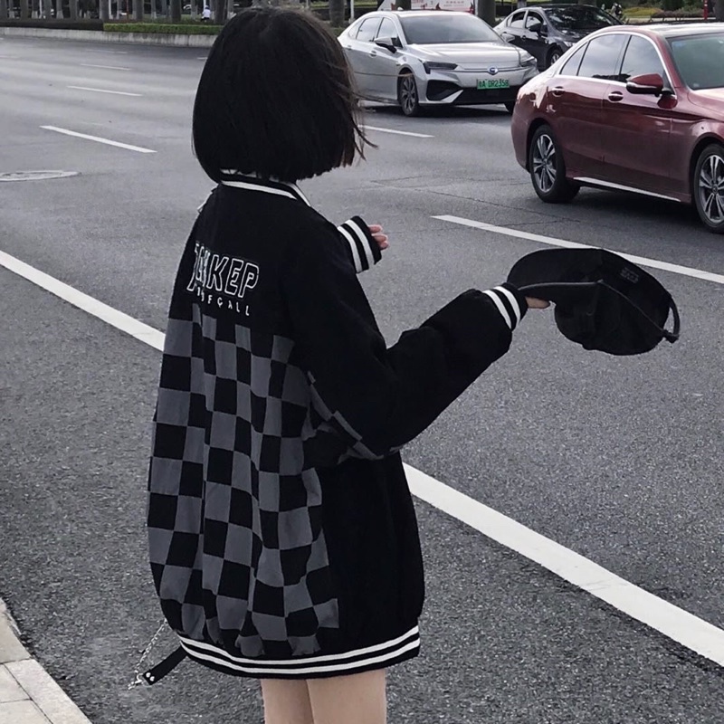 CÓ SẴN ÁO KHOÁC BOMBER BÀN CỜ 2 LỚP ( KÈM ẢNH THẬT)