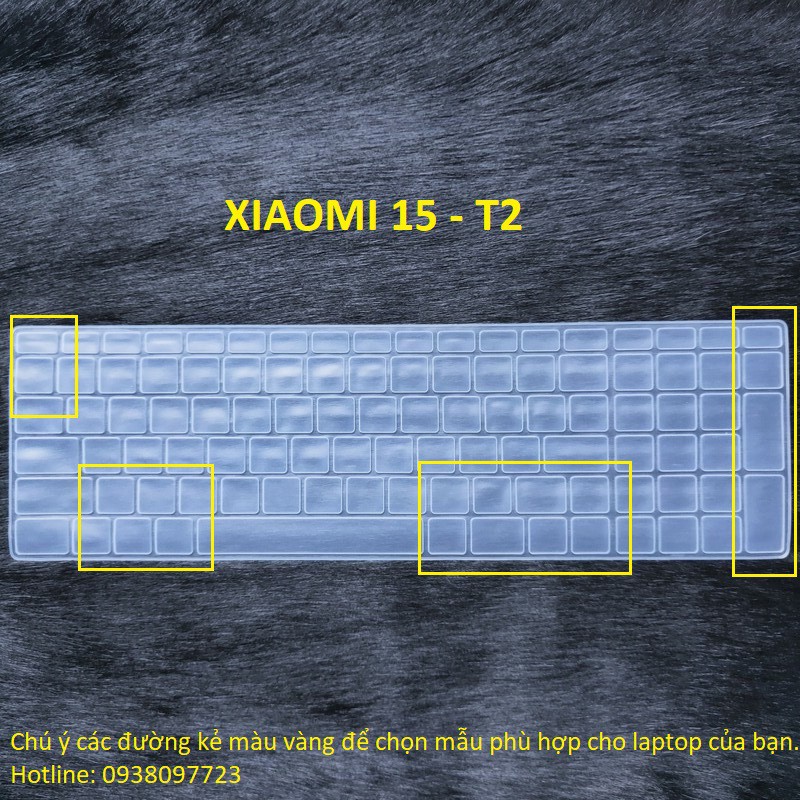 Miếng silicon phủ - bảo vệ bàn phím laptop Xiaomi MI 15.6 inch