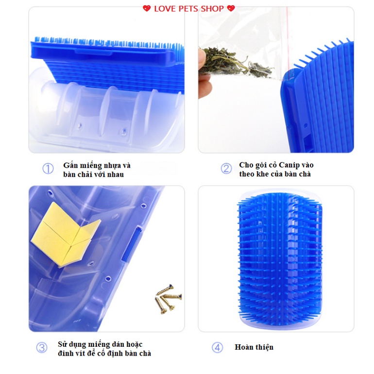 LƯỢC CHẢI LÔNG GÃI NGỨA LƯNG CHO MÈO - LOVE PETS SHOP