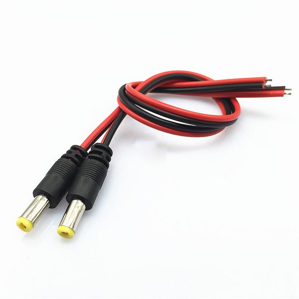 Dây Nguồn DC Đực 5.5x2.1mm, Dây Đỏ Đen