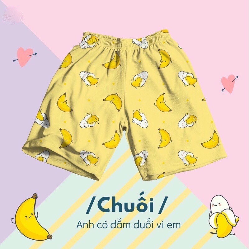 Quần Đùi Hoạt Hình Cho Cả Nam Và Nữ - Quần Đùi cartoon Hot Hit QD04 ( Ảnh Thật )