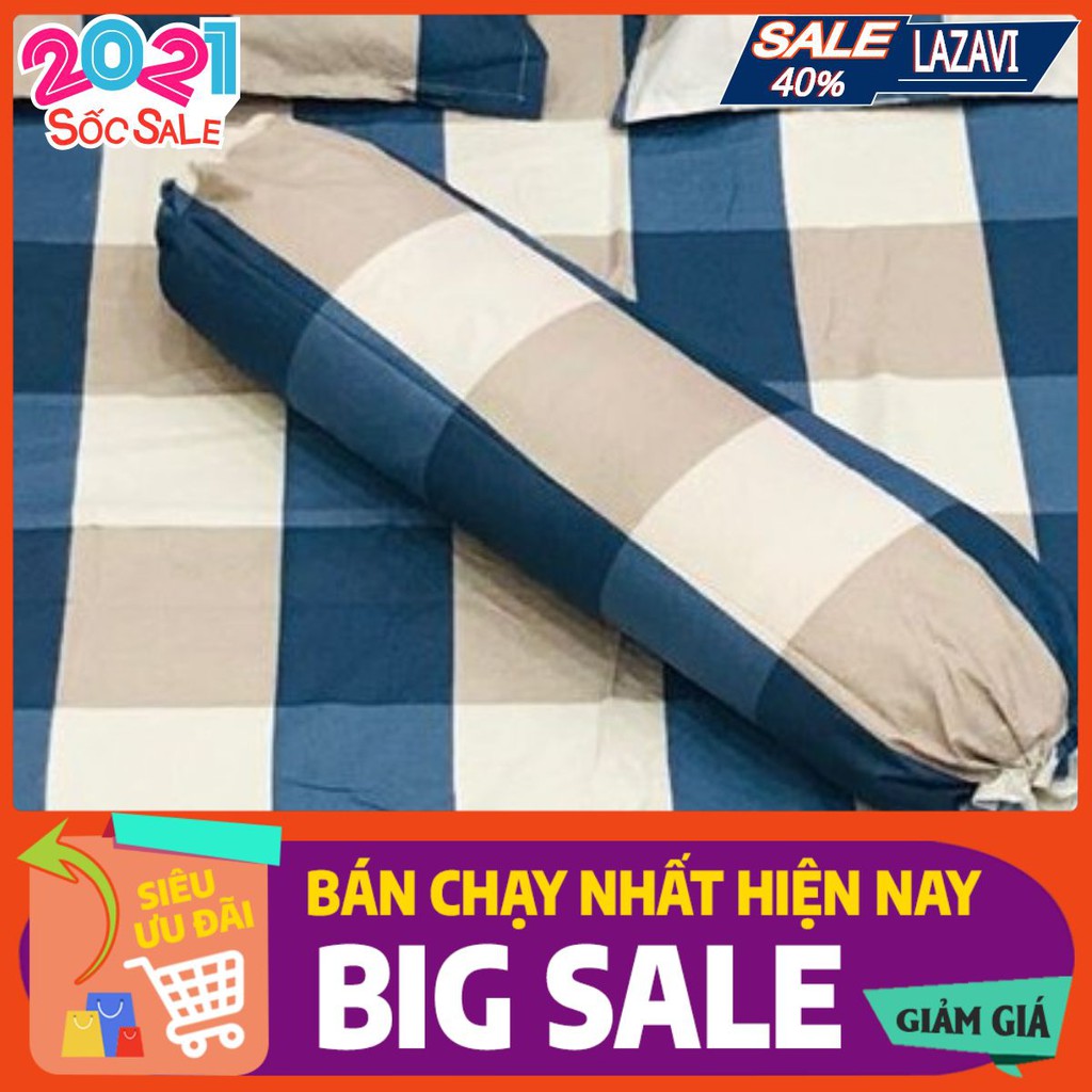 Vỏ gối ôm cotton poly,free ship,được chọn mẫu,mẫu kẻ bao diêm