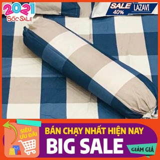 Vỏ gối ôm cotton poly,free ship,được chọn mẫu,mẫu kẻ bao diêm